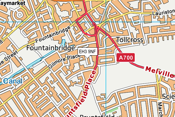 EH3 9NF map - OS VectorMap District (Ordnance Survey)