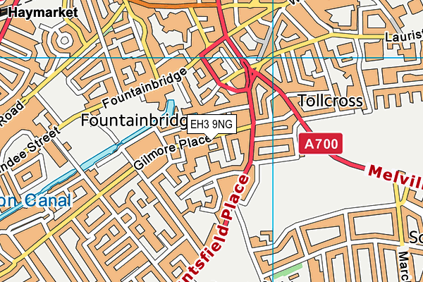 EH3 9NG map - OS VectorMap District (Ordnance Survey)