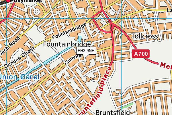 EH3 9NH map - OS VectorMap District (Ordnance Survey)