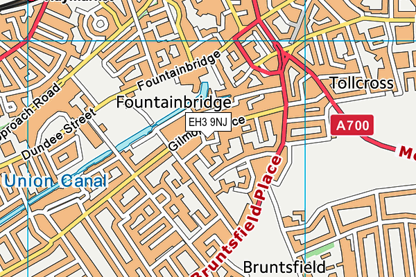 EH3 9NJ map - OS VectorMap District (Ordnance Survey)