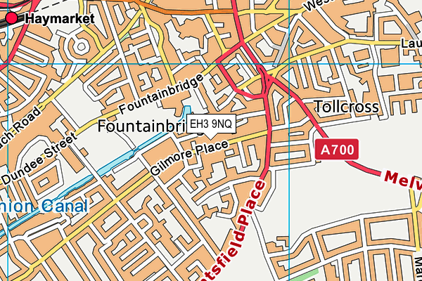 EH3 9NQ map - OS VectorMap District (Ordnance Survey)