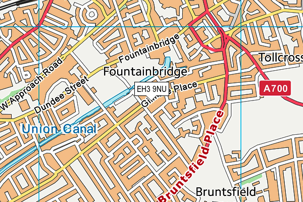 EH3 9NU map - OS VectorMap District (Ordnance Survey)