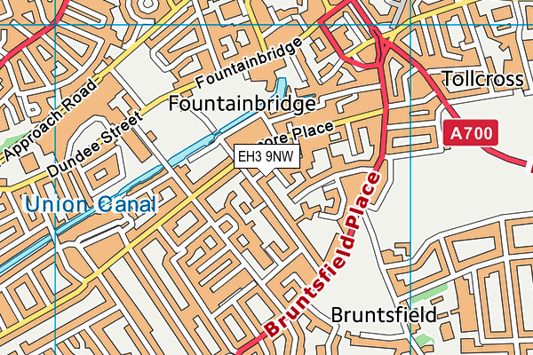 EH3 9NW map - OS VectorMap District (Ordnance Survey)