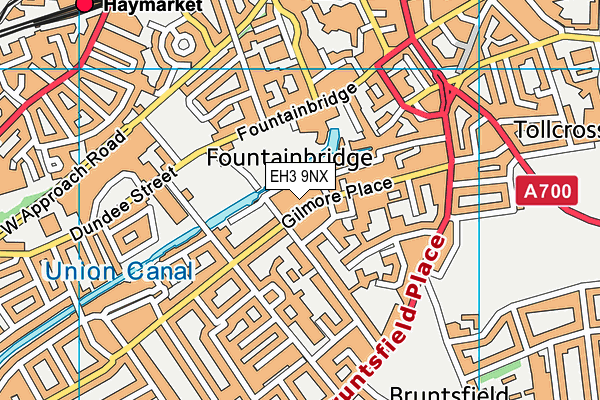 EH3 9NX map - OS VectorMap District (Ordnance Survey)