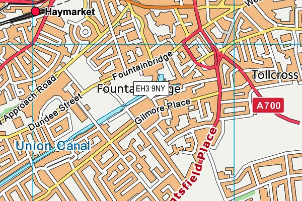 EH3 9NY map - OS VectorMap District (Ordnance Survey)