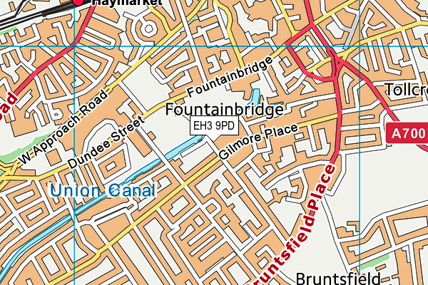 EH3 9PD map - OS VectorMap District (Ordnance Survey)