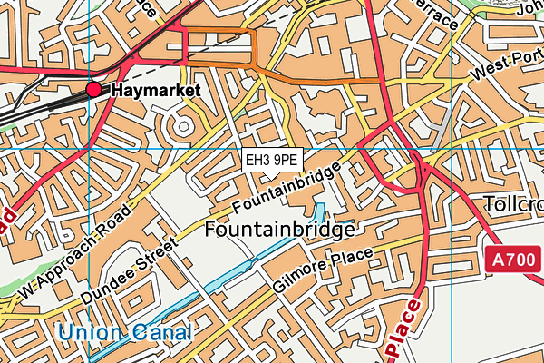 EH3 9PE map - OS VectorMap District (Ordnance Survey)