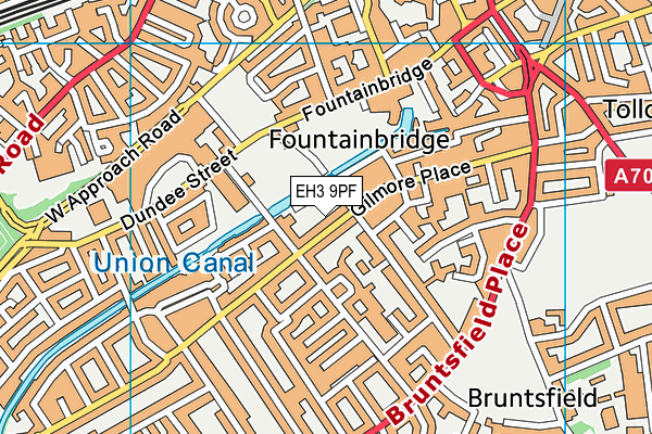 EH3 9PF map - OS VectorMap District (Ordnance Survey)