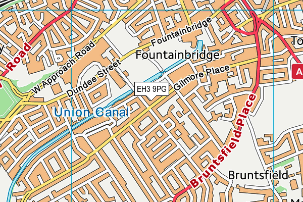 EH3 9PG map - OS VectorMap District (Ordnance Survey)