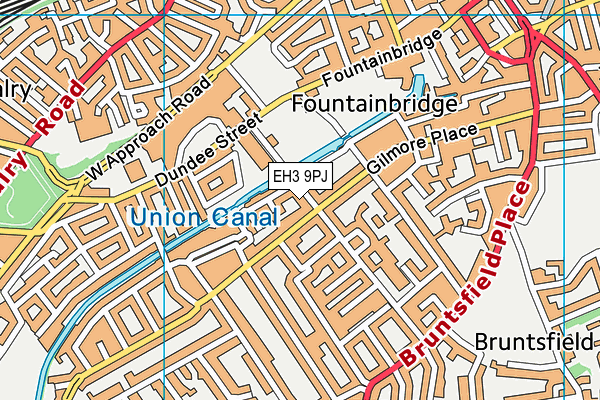 EH3 9PJ map - OS VectorMap District (Ordnance Survey)