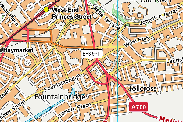 EH3 9PT map - OS VectorMap District (Ordnance Survey)