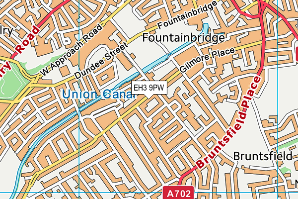 EH3 9PW map - OS VectorMap District (Ordnance Survey)