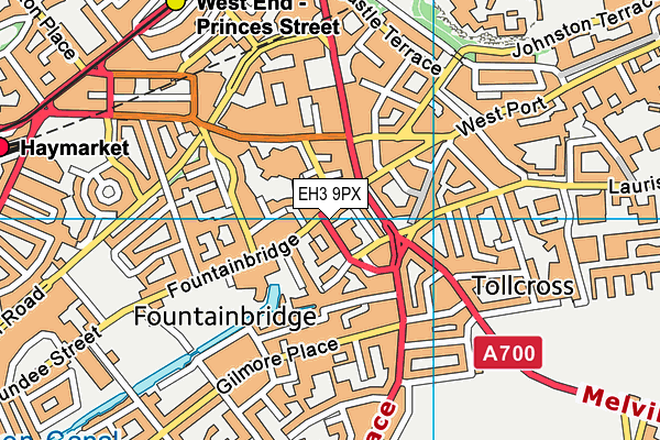 EH3 9PX map - OS VectorMap District (Ordnance Survey)