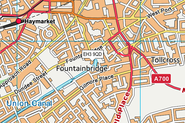 EH3 9QD map - OS VectorMap District (Ordnance Survey)