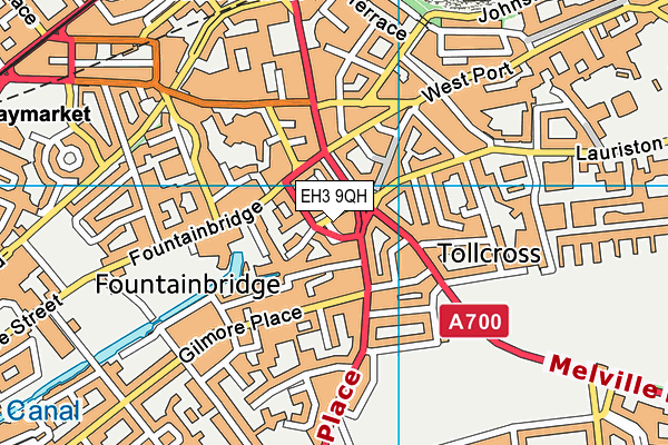 EH3 9QH map - OS VectorMap District (Ordnance Survey)