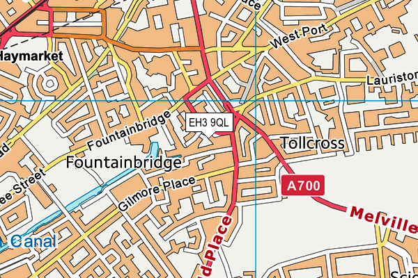 EH3 9QL map - OS VectorMap District (Ordnance Survey)