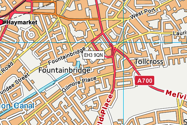 EH3 9QN map - OS VectorMap District (Ordnance Survey)