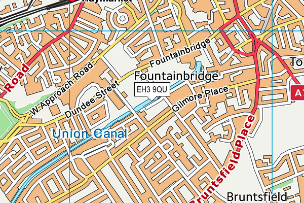 EH3 9QU map - OS VectorMap District (Ordnance Survey)