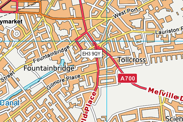 EH3 9QY map - OS VectorMap District (Ordnance Survey)