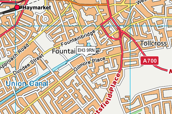 EH3 9RN map - OS VectorMap District (Ordnance Survey)