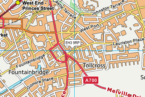 EH3 9RP map - OS VectorMap District (Ordnance Survey)