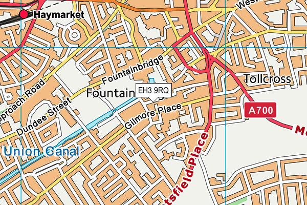 EH3 9RQ map - OS VectorMap District (Ordnance Survey)