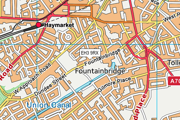 EH3 9RX map - OS VectorMap District (Ordnance Survey)