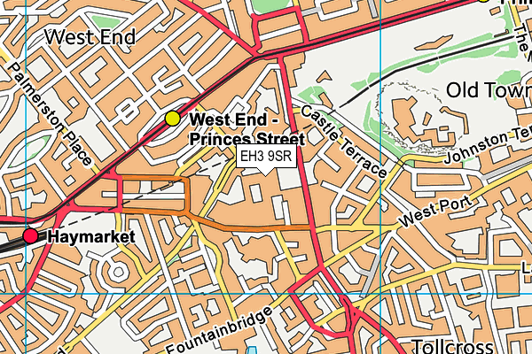 EH3 9SR map - OS VectorMap District (Ordnance Survey)