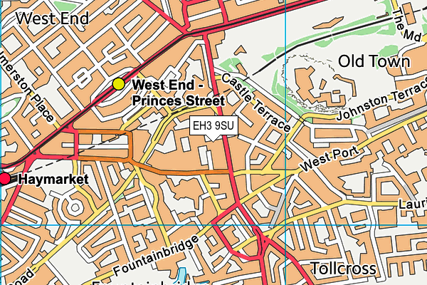 EH3 9SU map - OS VectorMap District (Ordnance Survey)