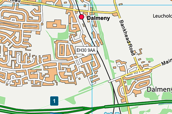 EH30 9AA map - OS VectorMap District (Ordnance Survey)