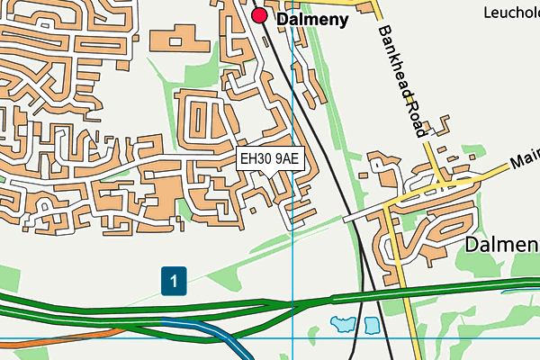 EH30 9AE map - OS VectorMap District (Ordnance Survey)