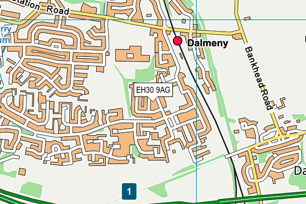EH30 9AG map - OS VectorMap District (Ordnance Survey)