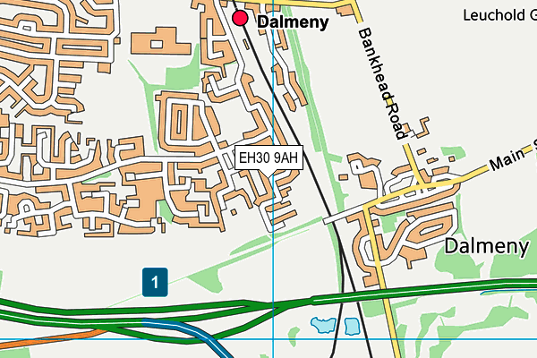 EH30 9AH map - OS VectorMap District (Ordnance Survey)