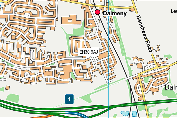 EH30 9AJ map - OS VectorMap District (Ordnance Survey)