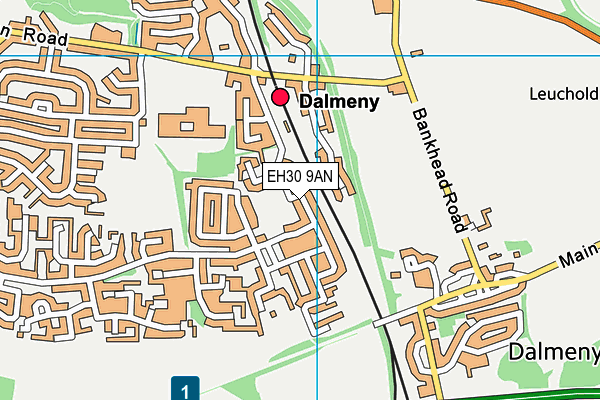 EH30 9AN map - OS VectorMap District (Ordnance Survey)