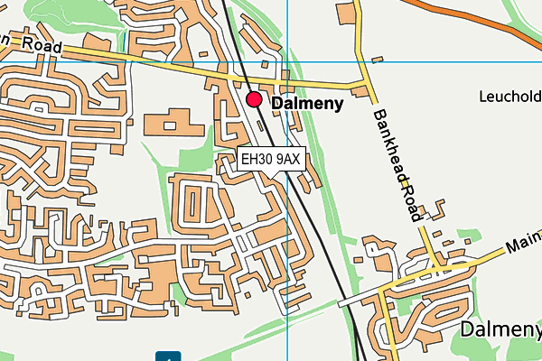 EH30 9AX map - OS VectorMap District (Ordnance Survey)