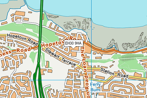 EH30 9HA map - OS VectorMap District (Ordnance Survey)