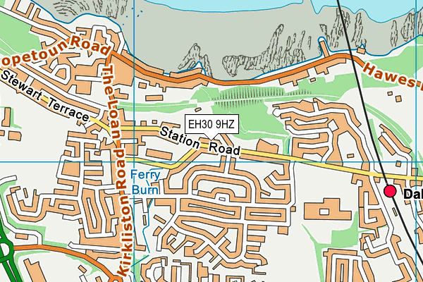 EH30 9HZ map - OS VectorMap District (Ordnance Survey)