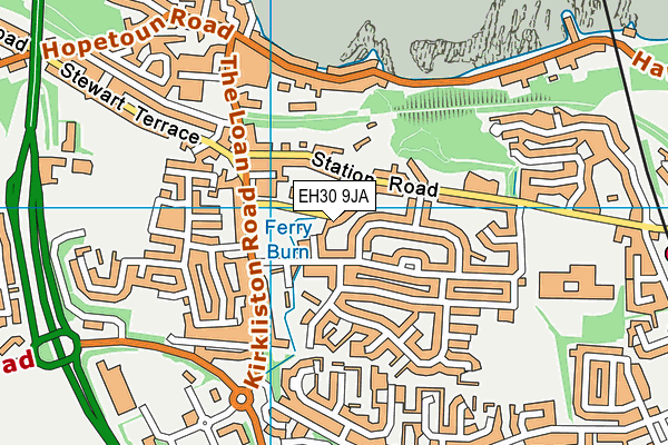 EH30 9JA map - OS VectorMap District (Ordnance Survey)