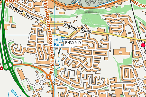 EH30 9JD map - OS VectorMap District (Ordnance Survey)