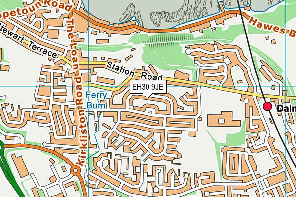 EH30 9JE map - OS VectorMap District (Ordnance Survey)