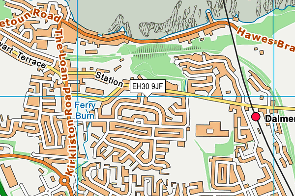 EH30 9JF map - OS VectorMap District (Ordnance Survey)