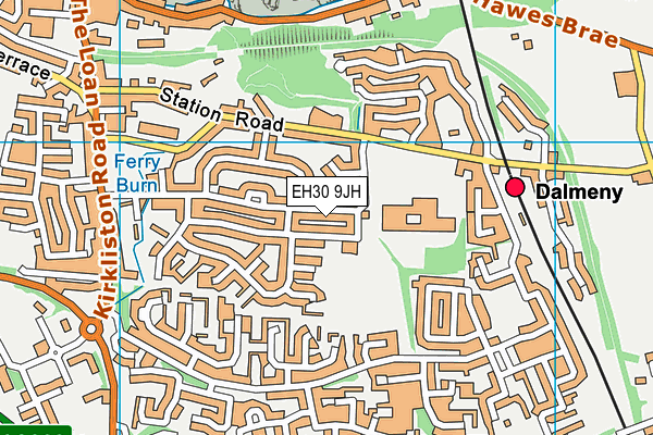 EH30 9JH map - OS VectorMap District (Ordnance Survey)