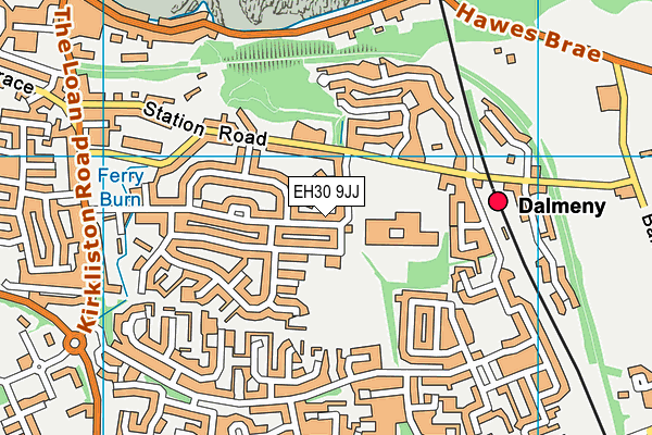 EH30 9JJ map - OS VectorMap District (Ordnance Survey)