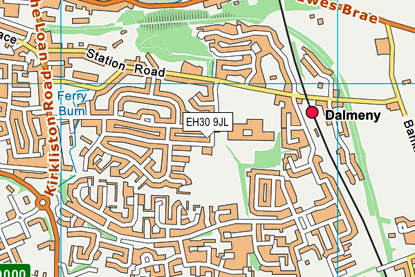 EH30 9JL map - OS VectorMap District (Ordnance Survey)