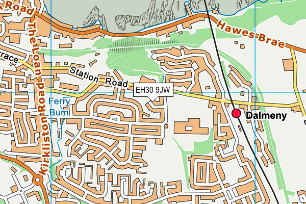 EH30 9JW map - OS VectorMap District (Ordnance Survey)