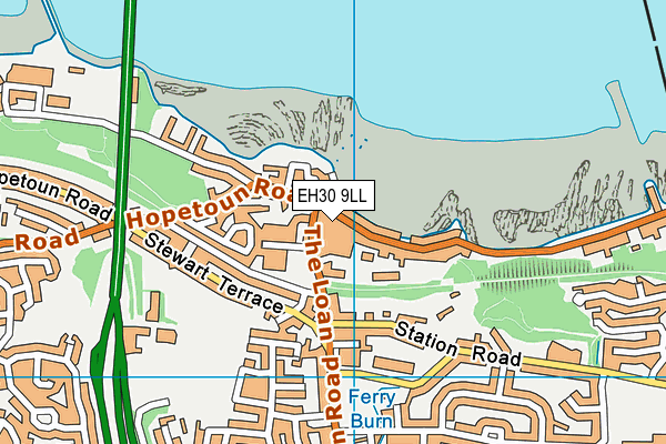 EH30 9LL map - OS VectorMap District (Ordnance Survey)