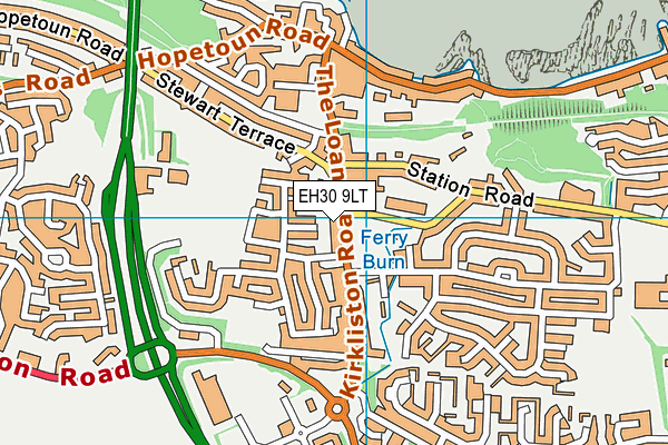 EH30 9LT map - OS VectorMap District (Ordnance Survey)