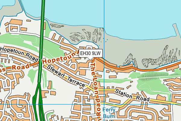 EH30 9LW map - OS VectorMap District (Ordnance Survey)