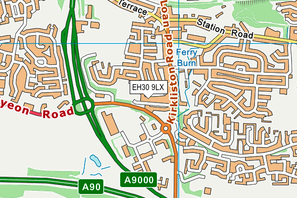 EH30 9LX map - OS VectorMap District (Ordnance Survey)